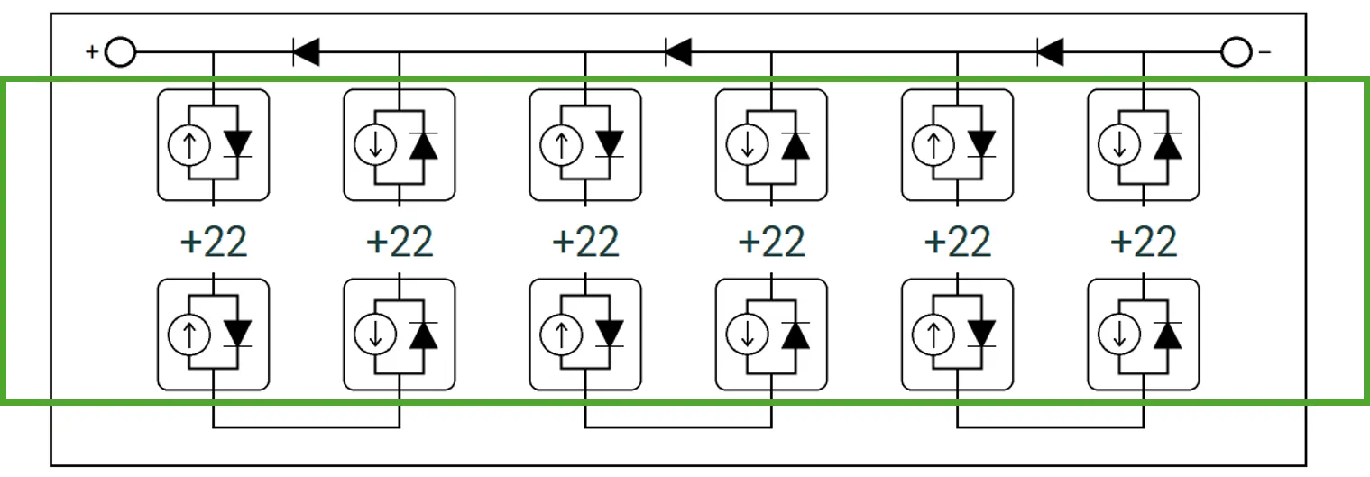 Circuit with 1 active row
