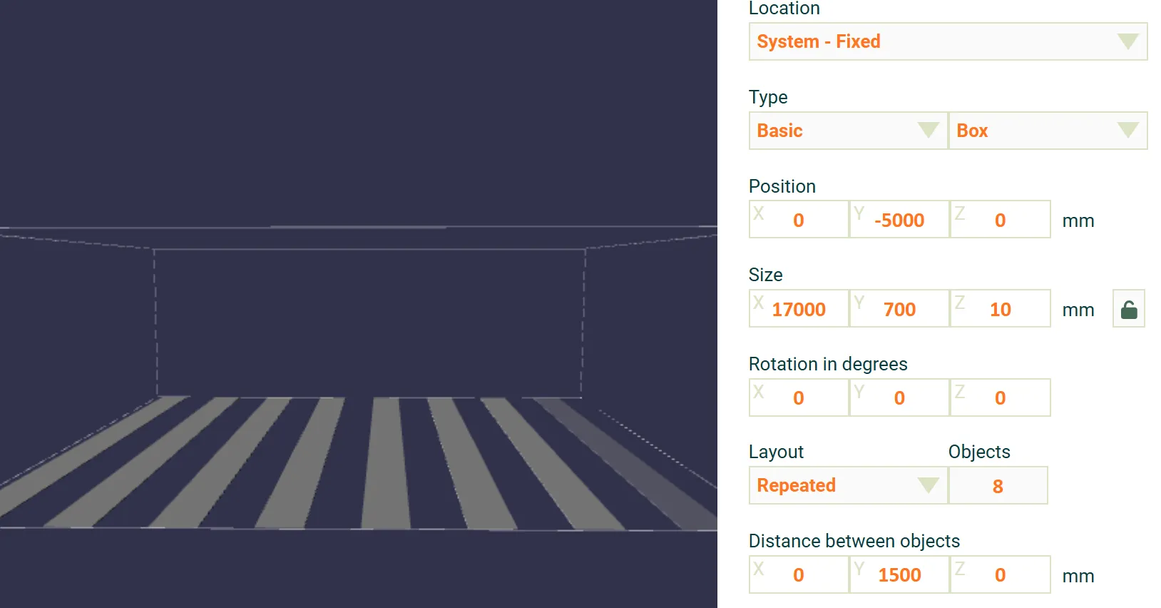 Custom objects arranged in a repeated
layout