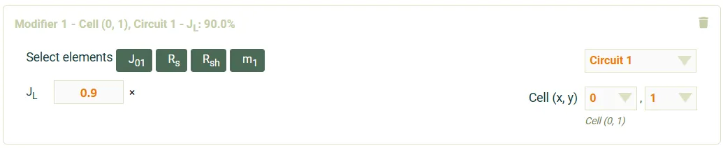Parameter adjusters panel