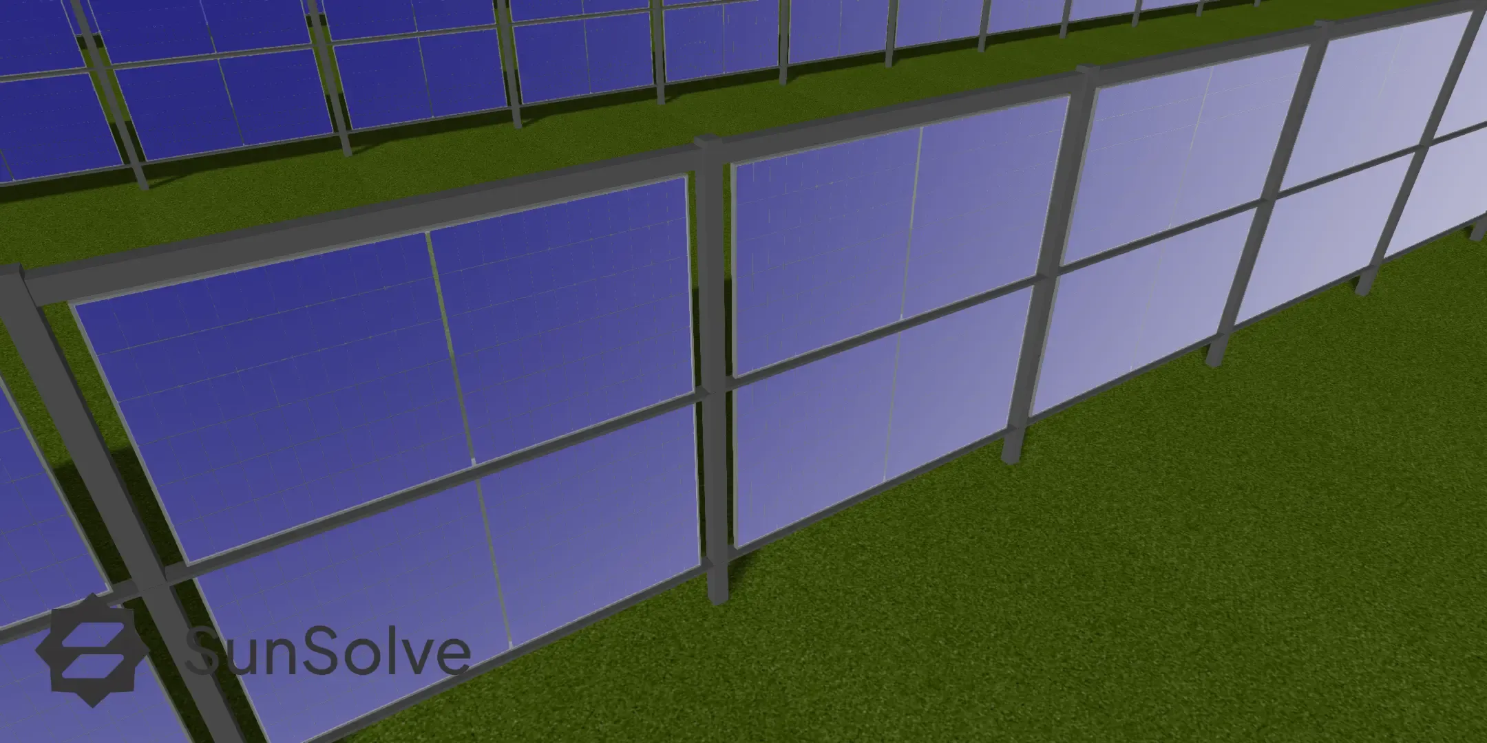 Figure 4 – Example of a vertical east-west PV configuration modeled in SunSolve Yield.